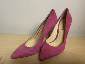 Pink Suede Heels