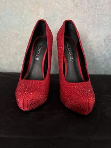 Red Glitter High Heels
