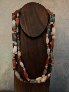 Long Stone Bead Necklace