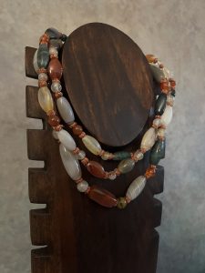 Long Stone Bead Necklace