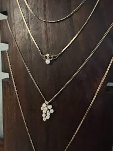 Gold Necklace with Pearl Pendant