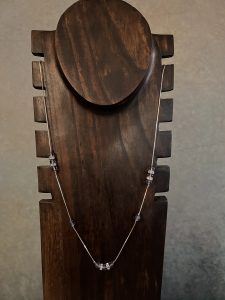 SIlver Necklace with Amythest Stones