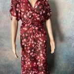 Sheer Red Floral Dress