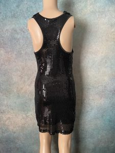 Black Sequin Cocktail Dress