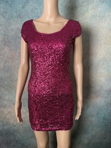 Pink Sequin Cocktail Dress