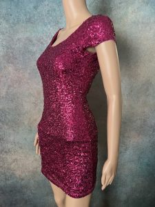 Pink Sequin Cocktail Dress