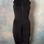 Black Zippered Pencil Dress
