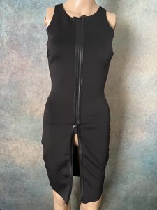Black Zippered Pencil Dress