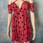 Red Mesh Baby Doll