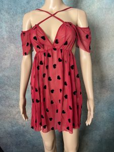 Red Mesh Baby Doll
