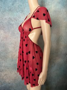 Red Mesh Baby Doll