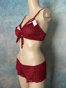 Red Bra and Bootie Pantie