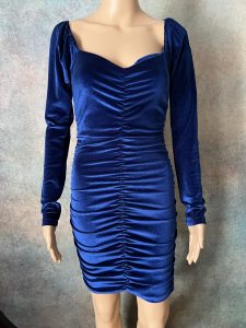 Blue Velvet Dress