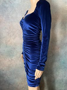 Blue Velvet Dress