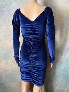 Blue Velvet Dress