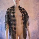 Black patterned shawl