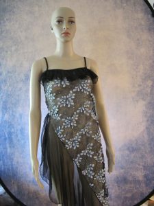 Black/Blue Sheer Slip