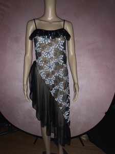 Black/Blue Sheer Slip